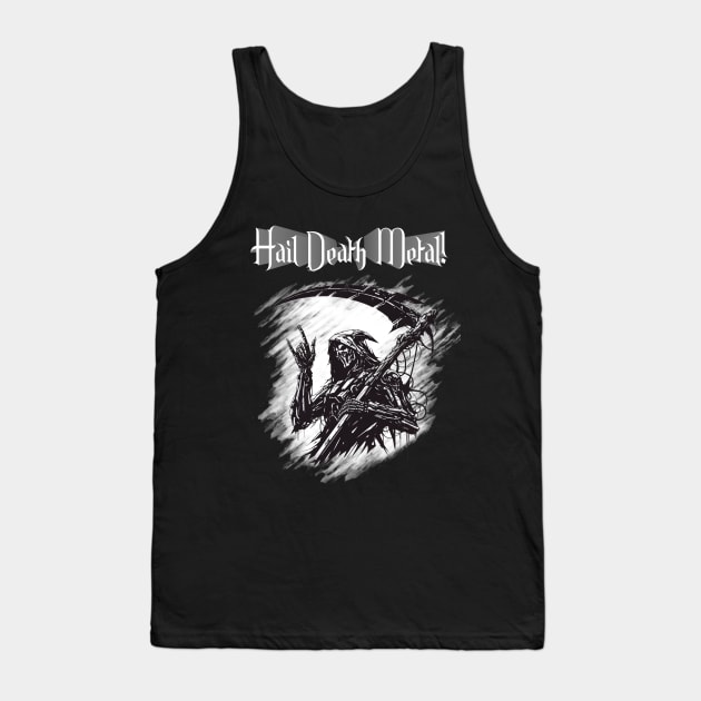 Mecha Headbanger Grim Reaper Tank Top by MetalByte